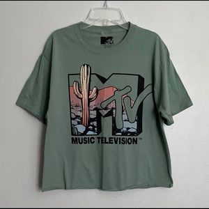 MTV New Music Television Cropped Tee